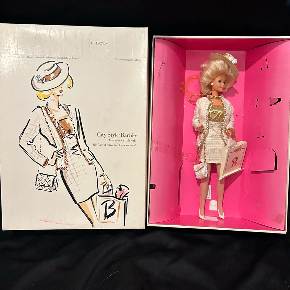 Barbie City Style Doll in White and Pink